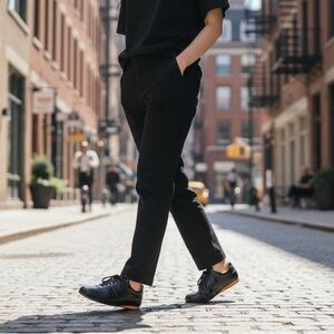 VINTAGE HERMÈS Low Top Calfskin Sneakers Black EU39/US9